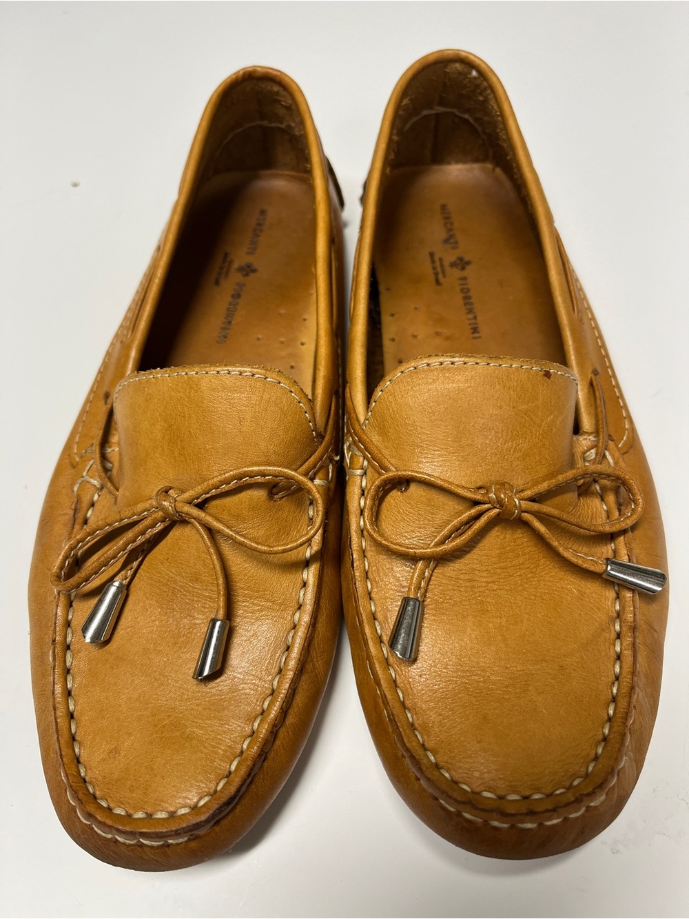 Mercanti Fiorentini Tan Leather size 6B Driving Loafers